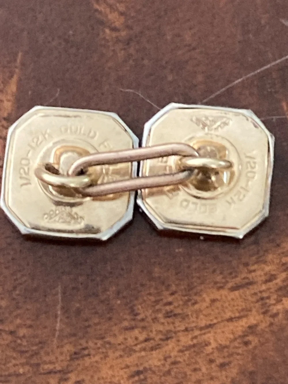 Vintage Gorham Mother of Pearl Cufflink Single 1/20 12K Gold Filled